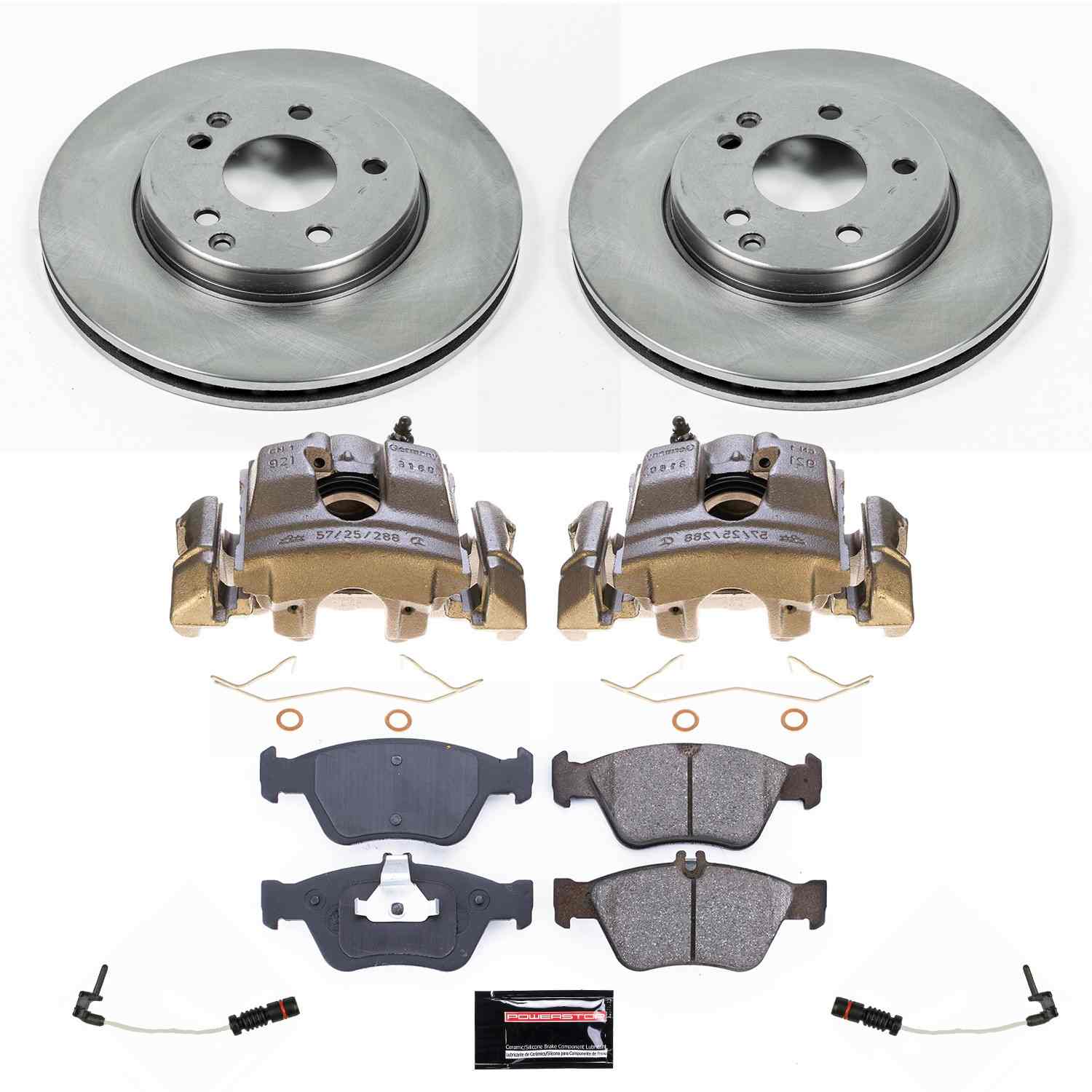 Power Stop 99-00 Mercedes-Benz C230 Front Autospecialty Kit w/Calipers KCOE3047