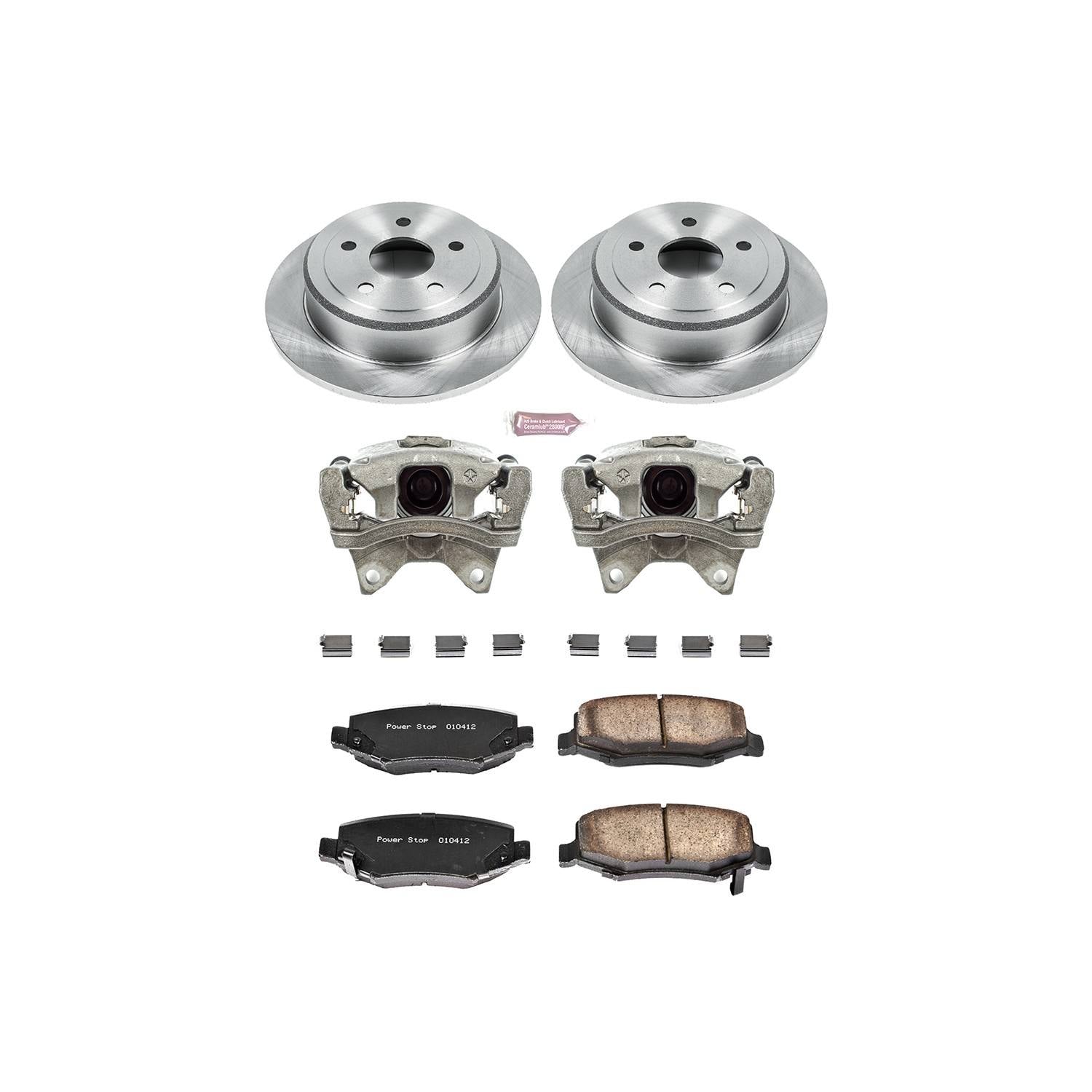 PowerStop Power Stop 07-17 Jeep Wrangler Rear Autospecialty Brake Kit w/Calipers KCOE3090
