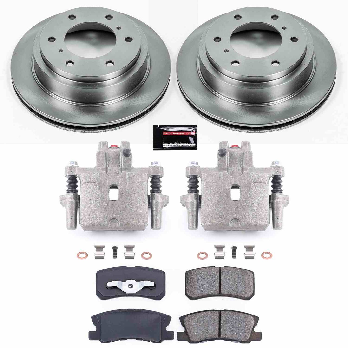 PowerStop Power Stop 01-06 Mitsubishi Montero Rear Autospecialty Brake Kit w/Calipers KCOE3119
