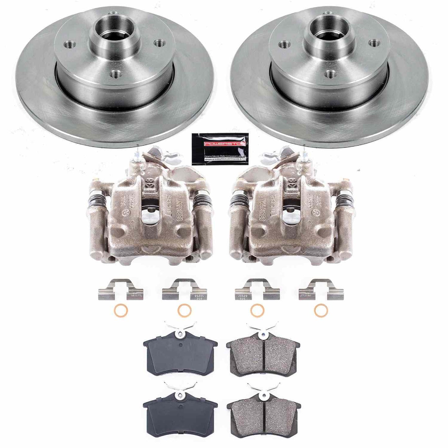 PowerStop Power Stop 93-94 Volkswagen Golf Rear Autospecialty Brake Kit w/Calipers KCOE369A
