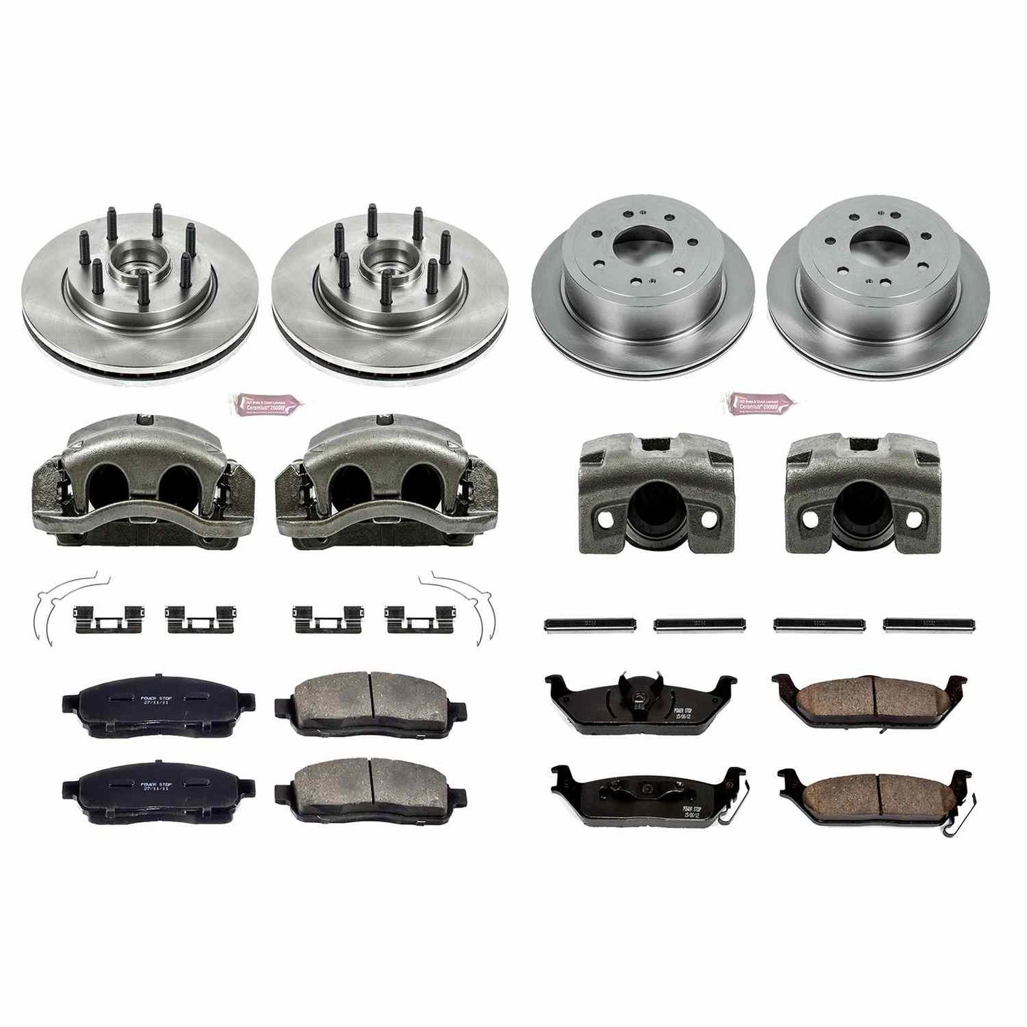 PowerStop Power Stop 05-08 Ford F-150 Autospecialty Kit w/ Calipers - Front and Rear KCOE4005A