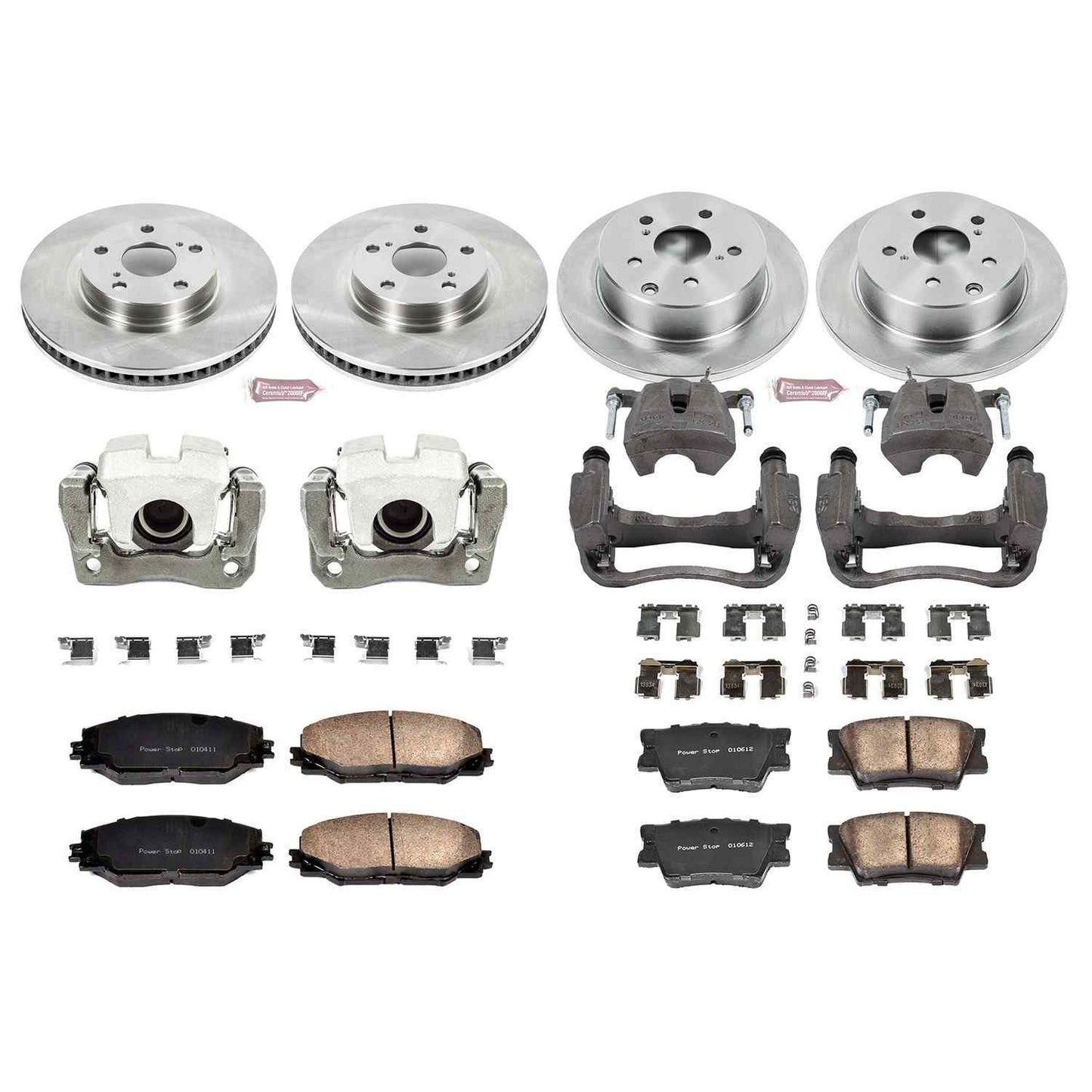 PowerStop Power Stop 06-18 Toyota RAV4 Autospecialty Kit w/ Calipers - Front and Rear KCOE4101