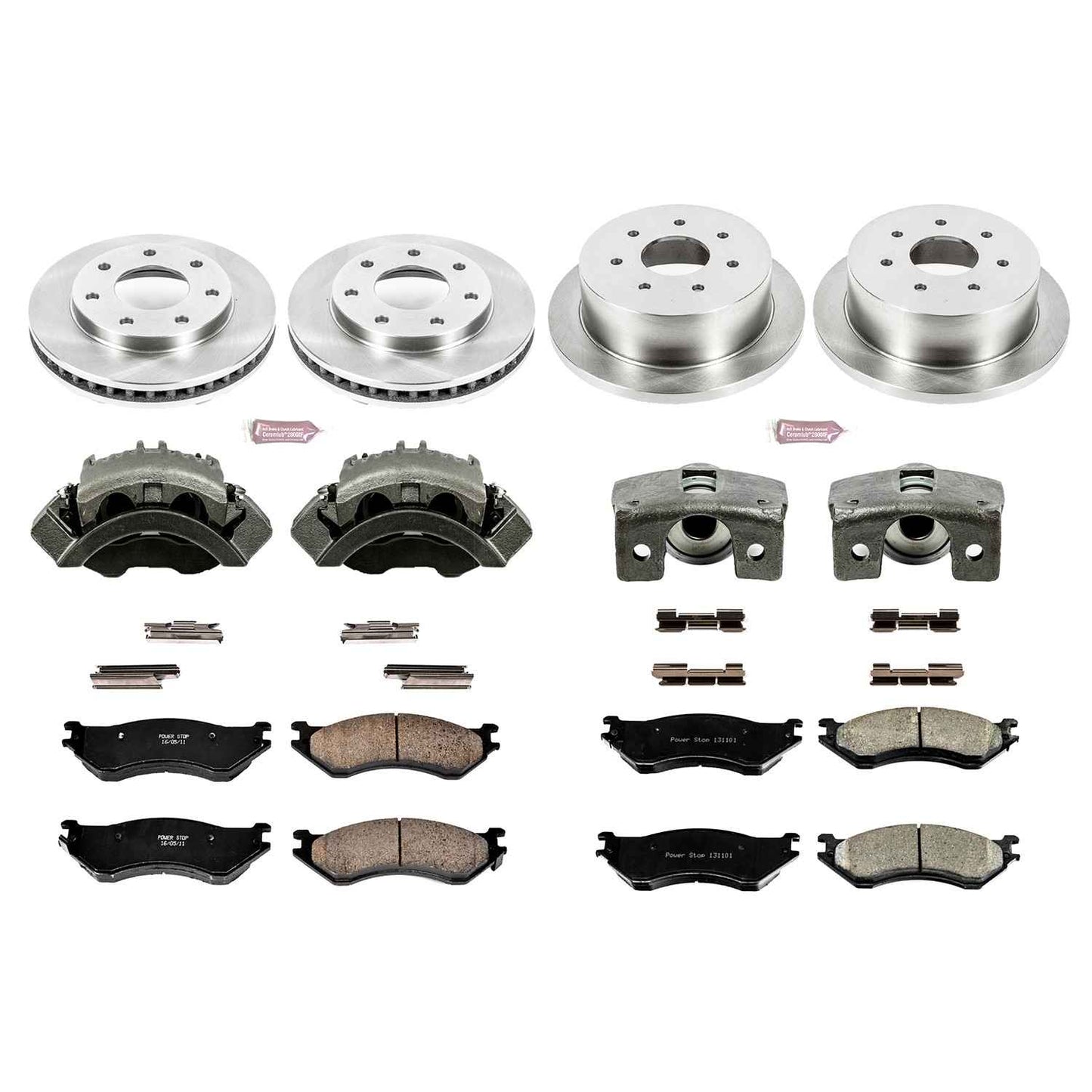PowerStop Power Stop 00-03 Ford F-150 Autospecialty Kit w/ Calipers - Front and Rear KCOE4391
