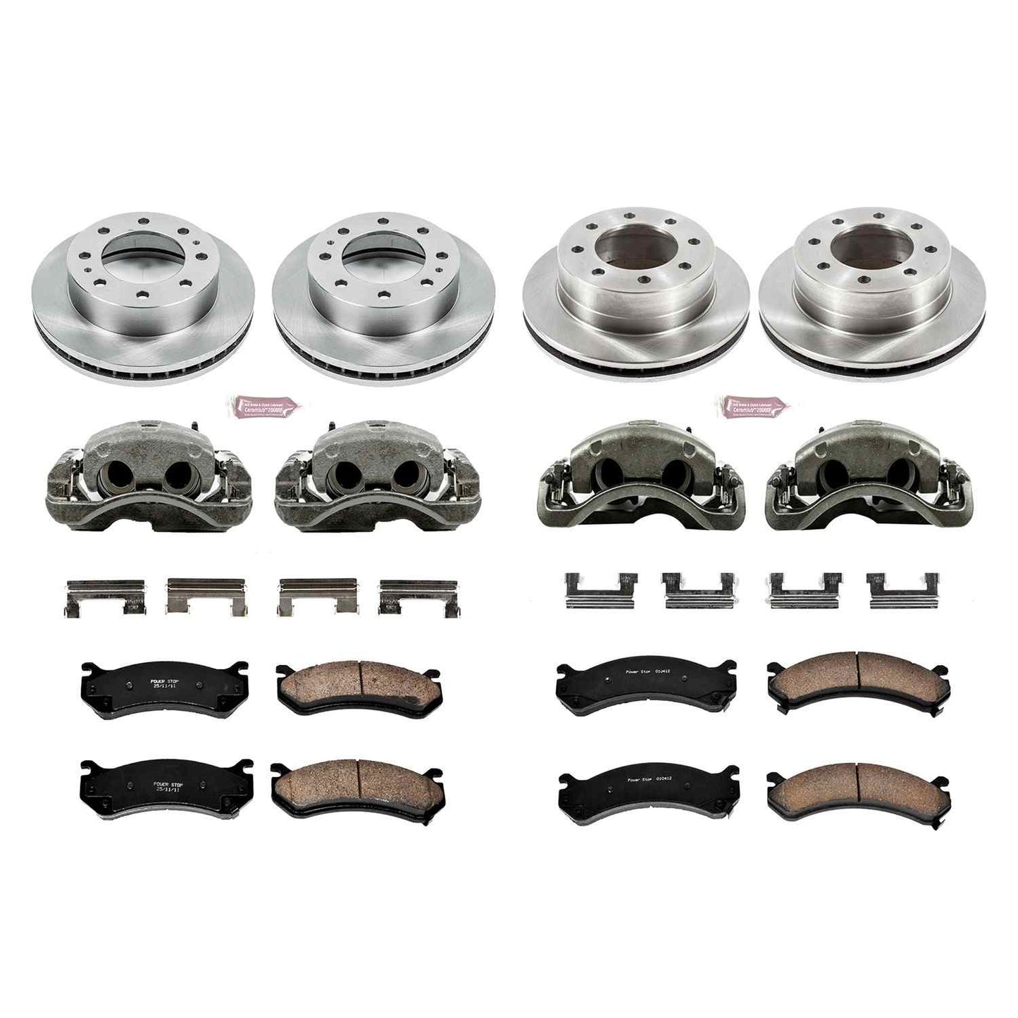 PowerStop Power Stop 2003 Chevrolet Silverado 1500 HD Autospecialty Kit w/ Calipers - Front and Rear KCOE4426