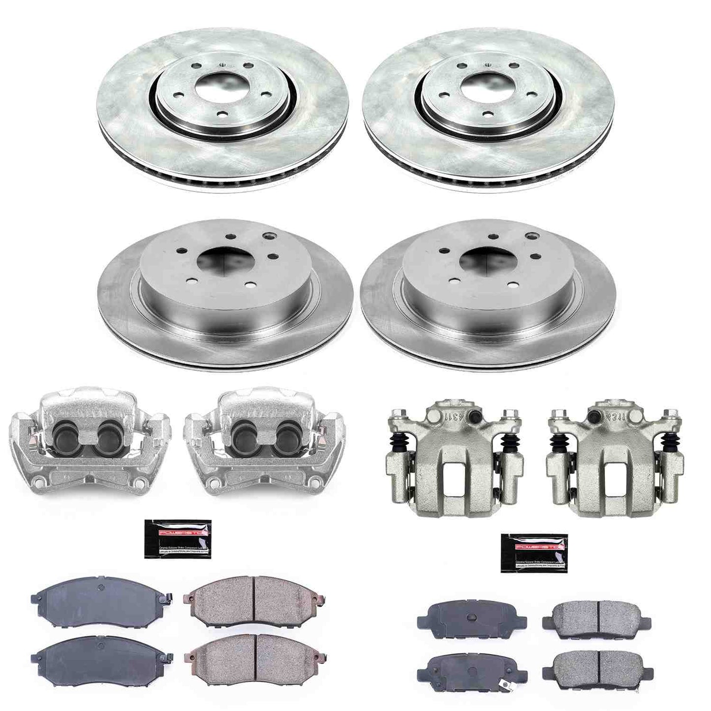 PowerStop Power Stop 05-12 Infiniti FX35 Autospecialty Kit w/ Calipers - Front and Rear KCOE4477