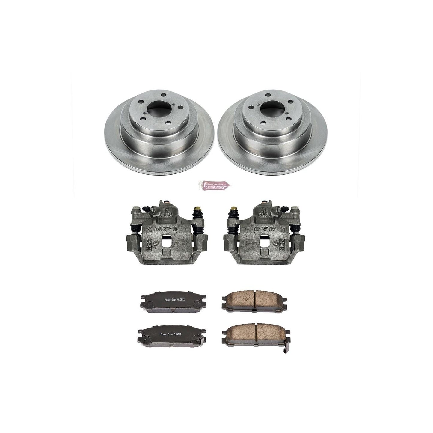 PowerStop Power Stop 93-96 Subaru Impreza Rear Autospecialty Brake Kit w/Calipers KCOE448