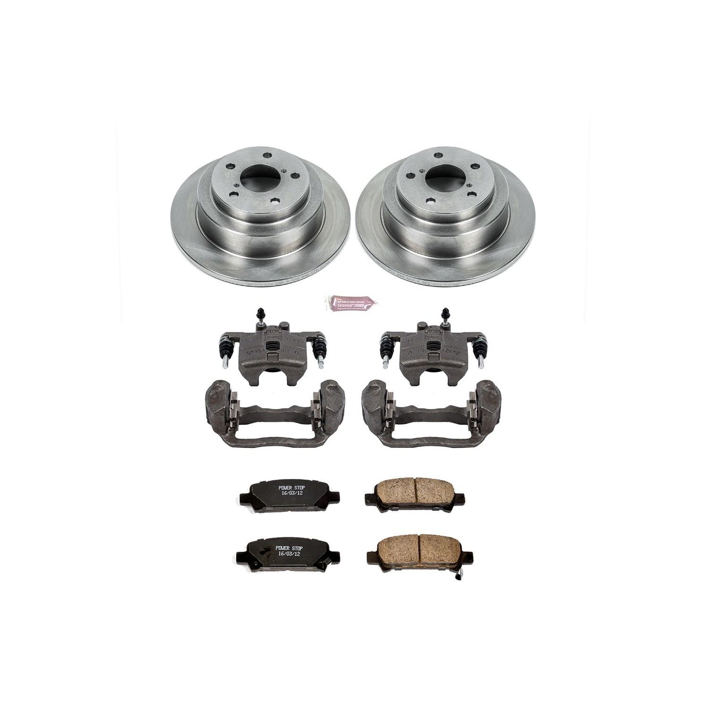 PowerStop Power Stop 98-03 Subaru Forester Rear Autospecialty Brake Kit w/Calipers KCOE449