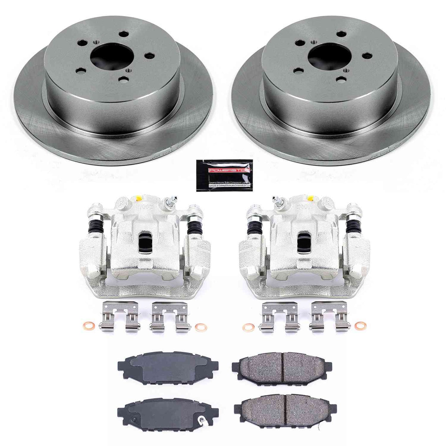 PowerStop Power Stop 05-09 Subaru Legacy Rear Autospecialty Brake Kit w/Calipers KCOE4632