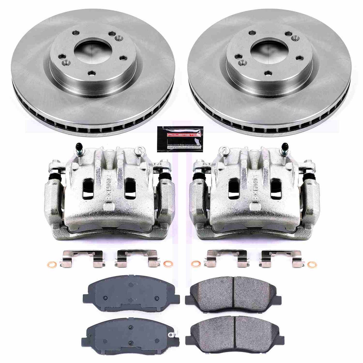 PowerStop Power Stop 07-09 Hyundai Santa Fe Front Autospecialty Brake Kit w/Calipers KCOE4665