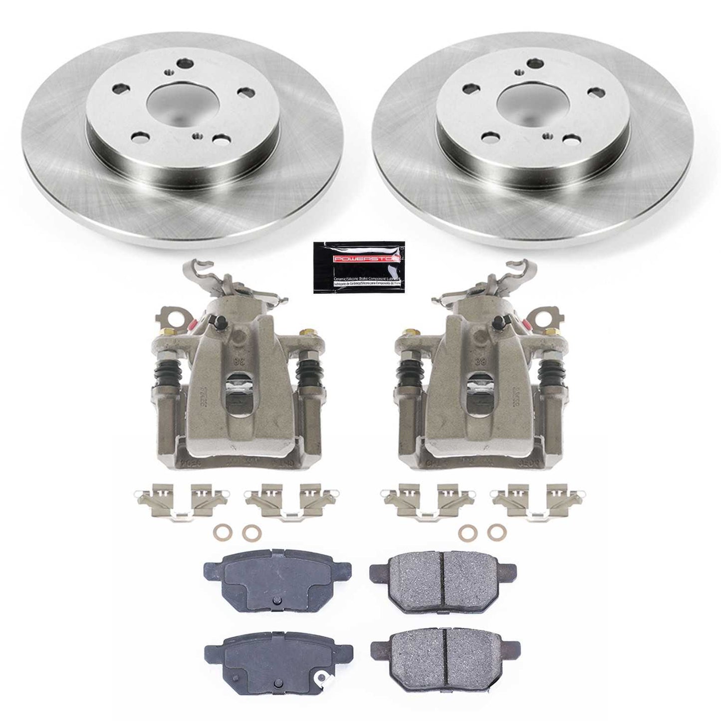 PowerStop Power Stop 09-10 Pontiac Vibe Rear Autospecialty Brake Kit w/Calipers KCOE4737