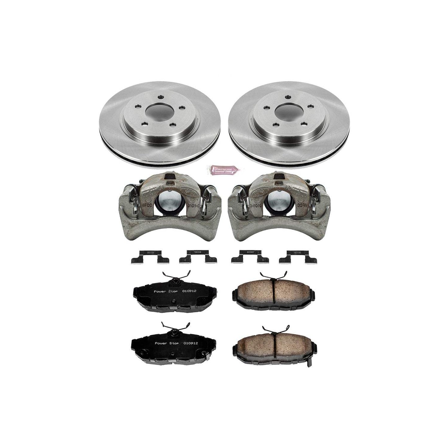 PowerStop Power Stop 11-14 Ford Mustang Rear Autospecialty Brake Kit w/Calipers KCOE4749