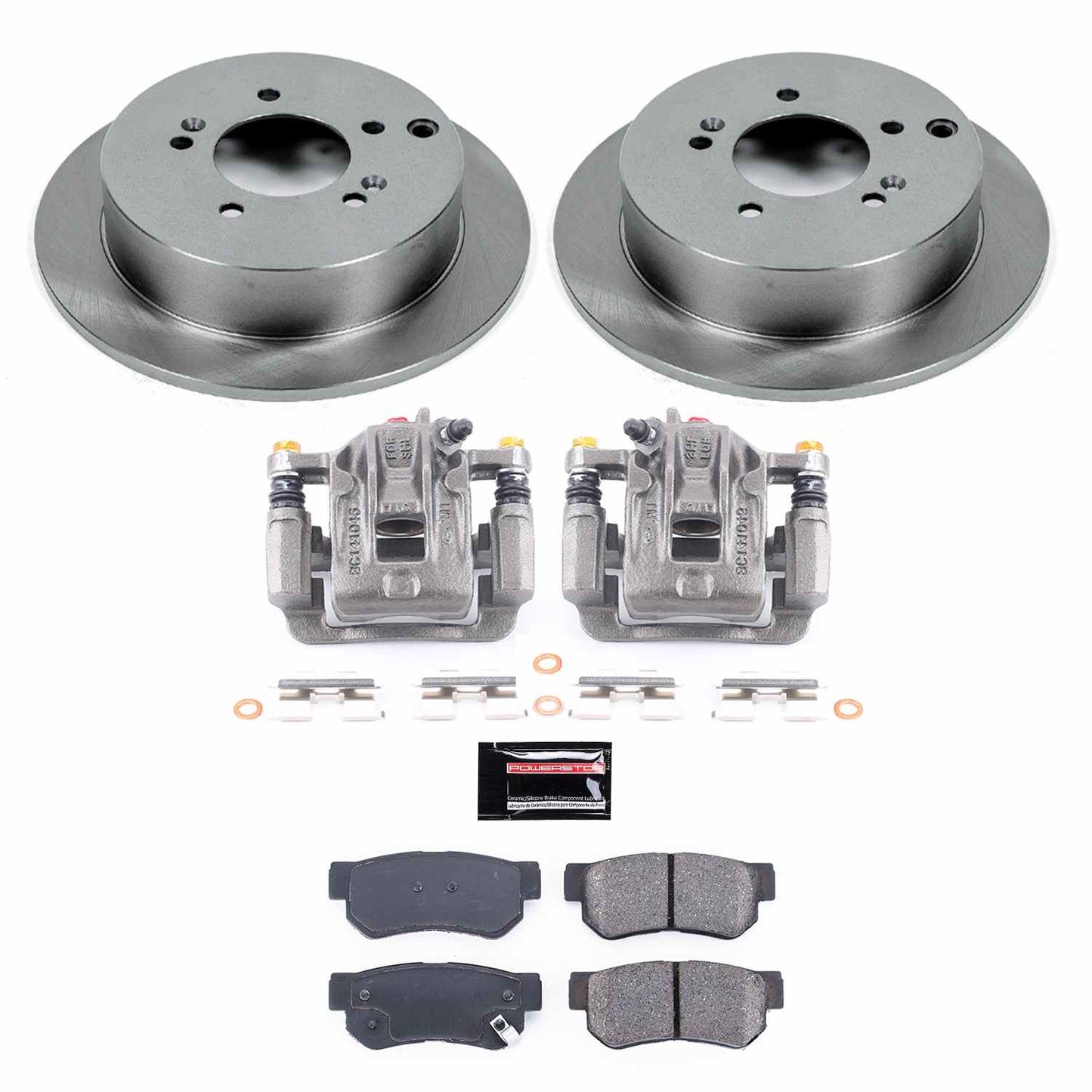 PowerStop Power Stop 01-06 Hyundai Santa Fe Rear Autospecialty Brake Kit w/Calipers KCOE5213A
