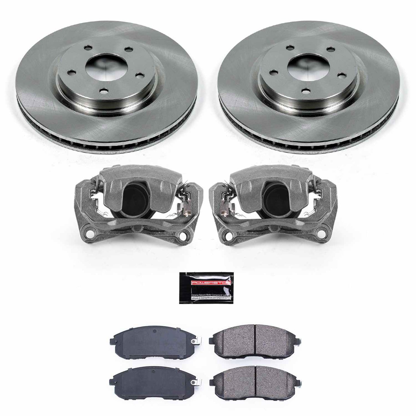 PowerStop Power Stop 07-12 Nissan Sentra Front Autospecialty Brake Kit w/Calipers KCOE5217A