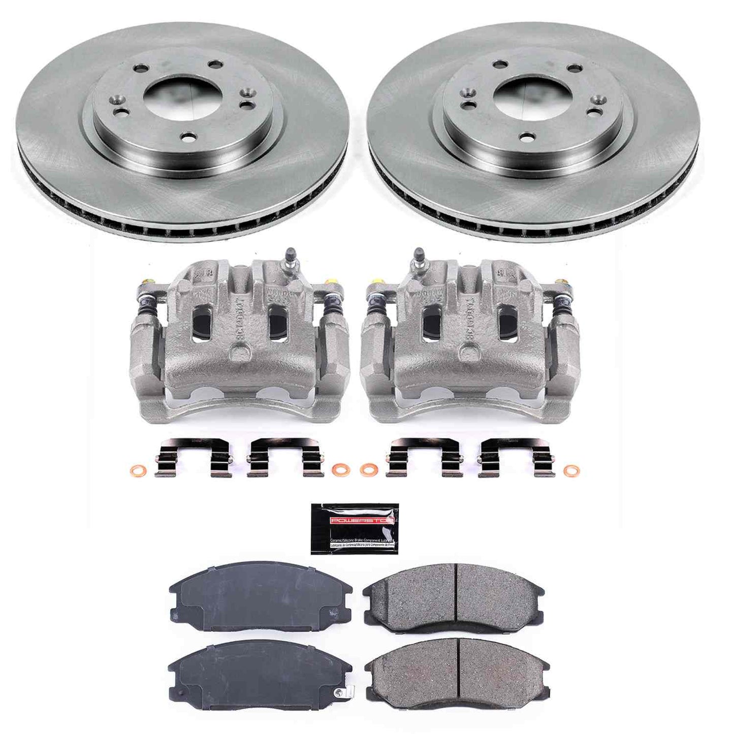PowerStop Power Stop 01-06 Hyundai Santa Fe Front Autospecialty Brake Kit w/Calipers KCOE5250