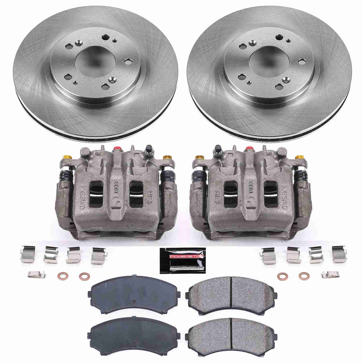 PowerStop Power Stop 04-11 Mitsubishi Endeavor Front Autospecialty Brake Kit w/Calipers KCOE5258