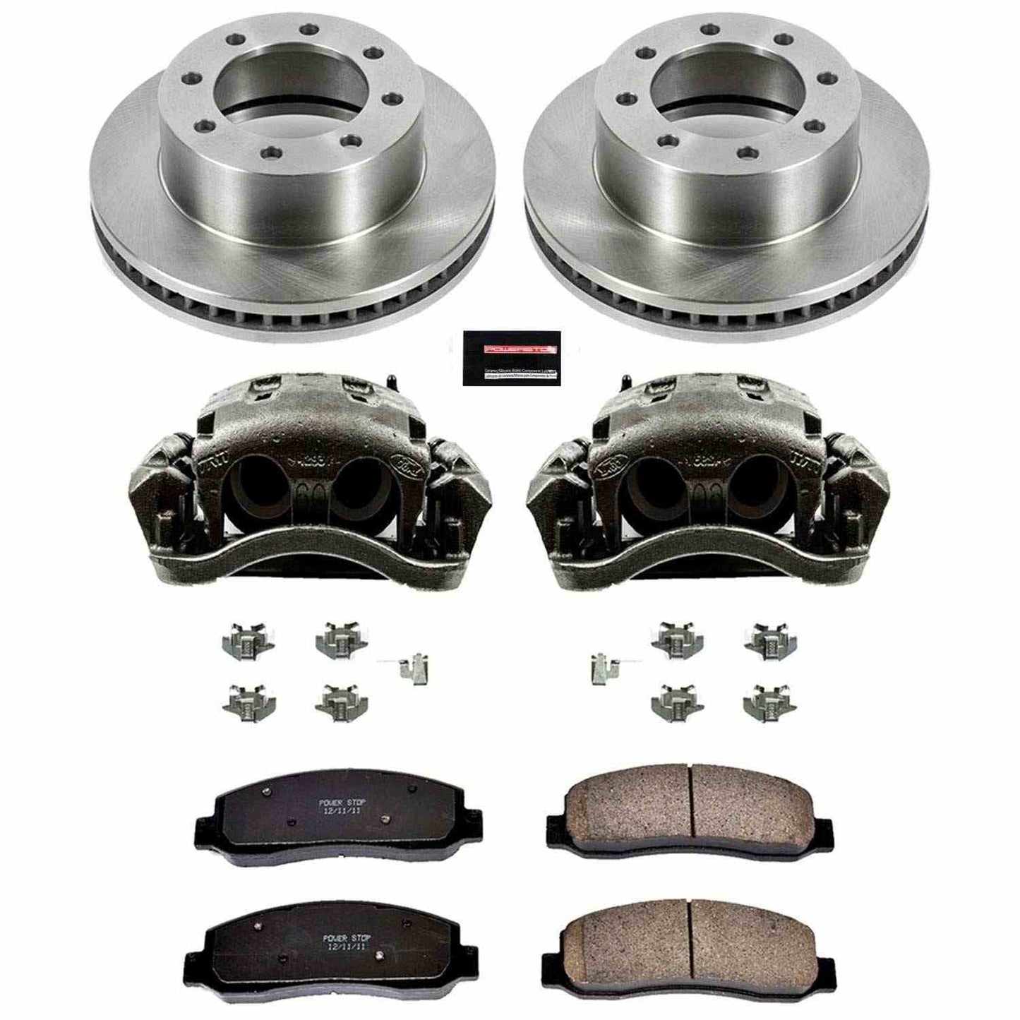 PowerStop Power Stop 09-11 Ford F-250 Super Duty Front Autospecialty Brake Kit w/Calipers KCOE5412