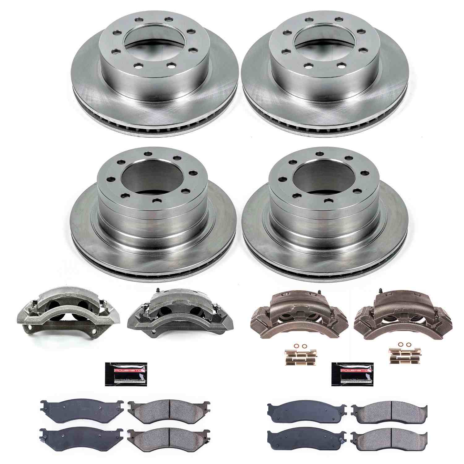 Power Stop 03-08 Dodge Ram 3500 Front & Rear Autospecialty Brake Kit w/Calipers KCOE5468A