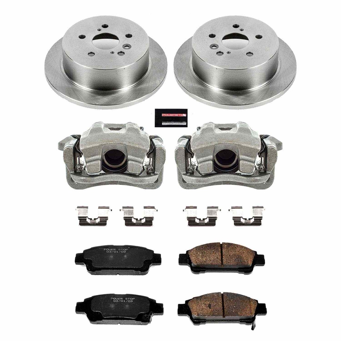 PowerStop Power Stop 04-10 Toyota Sienna Rear Autospecialty Brake Kit w/Calipers KCOE5498