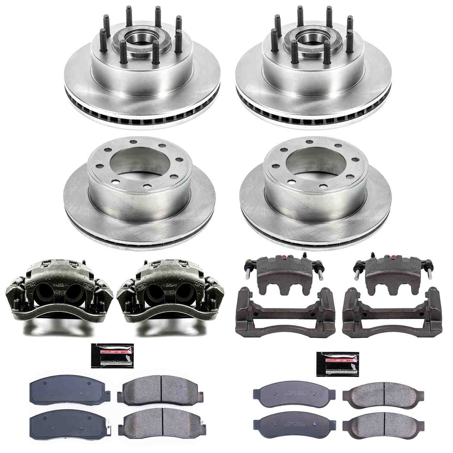 PowerStop Power Stop 09-10 Ford F-250 Super Duty Autospecialty Kit w/ Calipers - Front and Rear KCOE5589