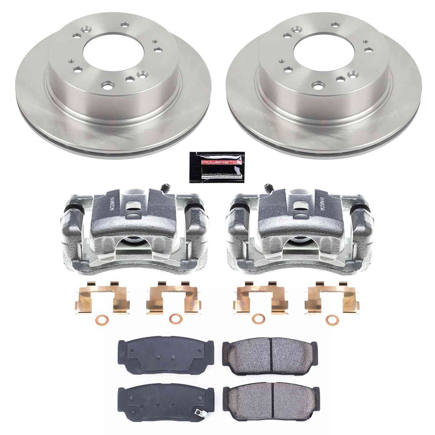 PowerStop Power Stop 07-09 Kia Sorento Rear Autospecialty Brake Kit w/Calipers KCOE5910