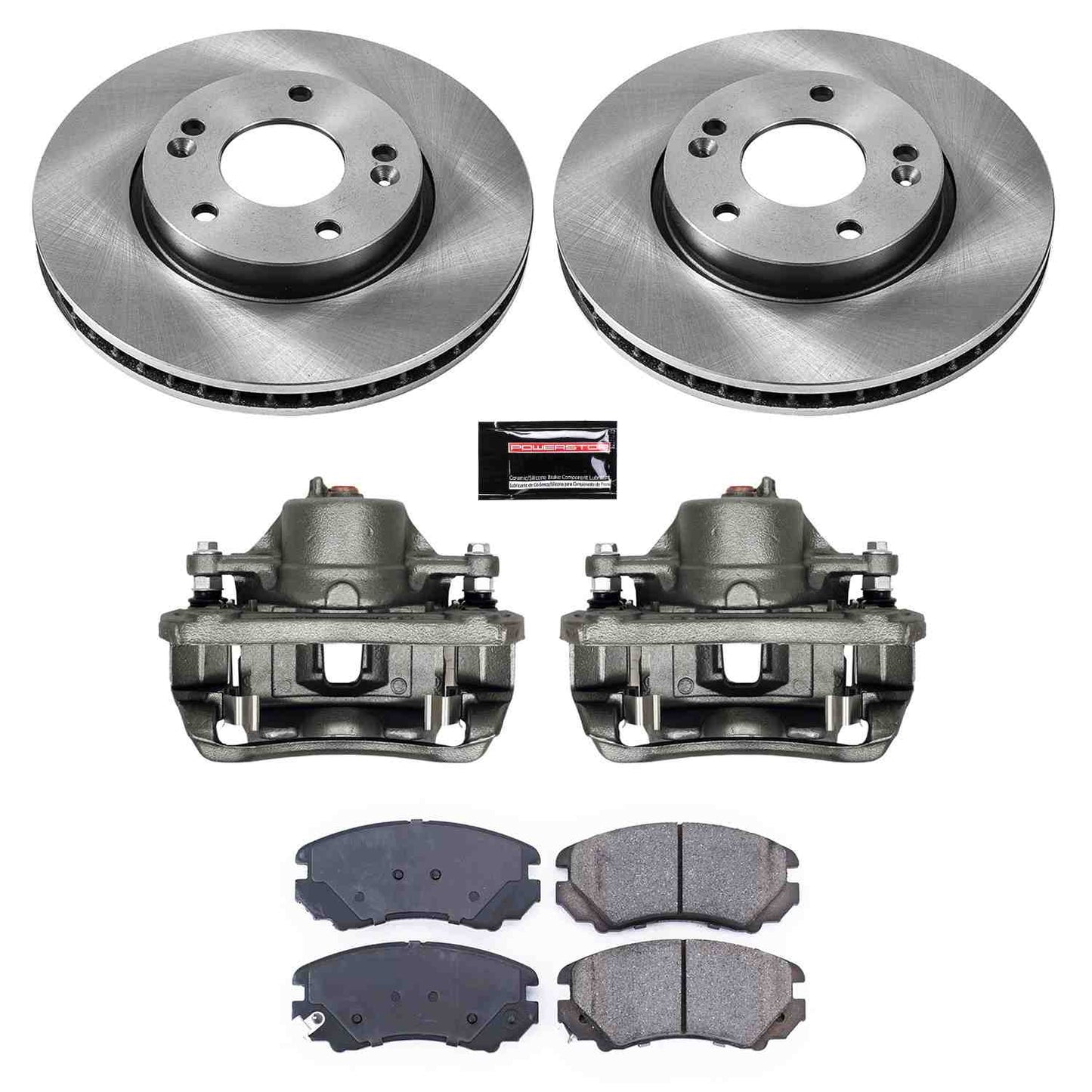 PowerStop Power Stop 10-11 Kia Soul Front Autospecialty Brake Kit w/Calipers KCOE5913