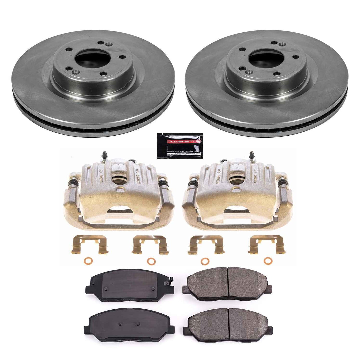 Power Stop 09-11 Hyundai Genesis Front Autospecialty Kit w/Calipers KCOE5921