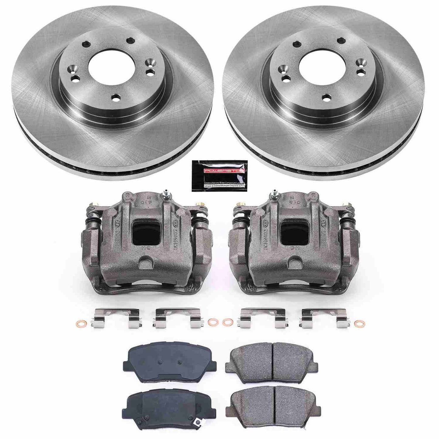 PowerStop Power Stop 10-12 Hyundai Santa Fe Front Autospecialty Brake Kit w/Calipers KCOE5926