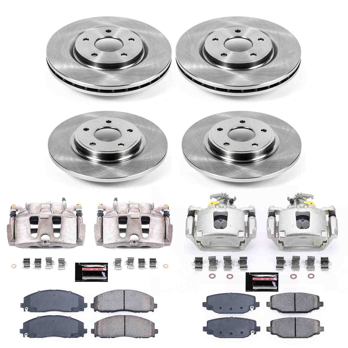 PowerStop Power Stop 12-16 Chrysler Town and Country Autospecialty Kit w/ Calipers - Front and Rear KCOE5960