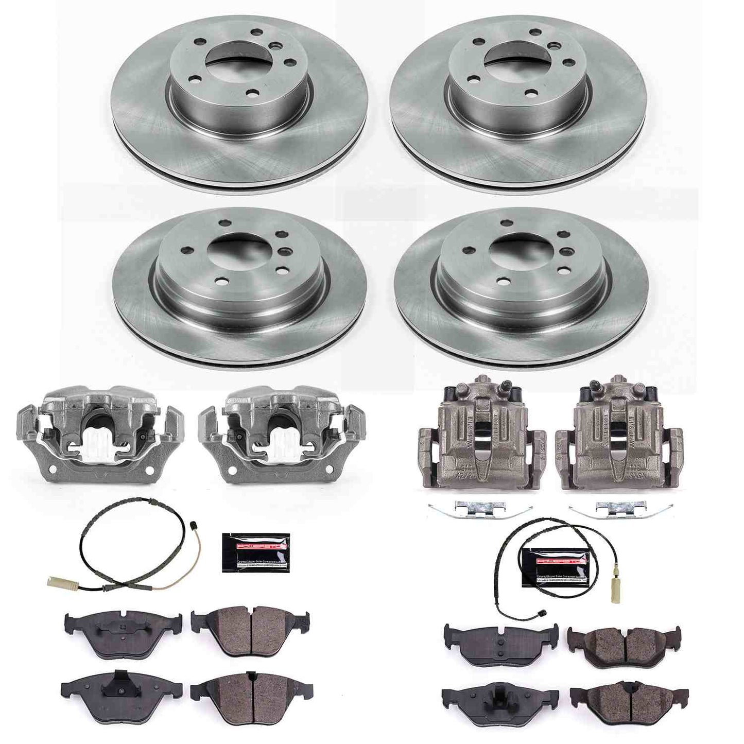 PowerStop Power Stop 11-12 BMW 328i xDrive Autospecialty Kit w/ Calipers - Front and Rear KCOE6074
