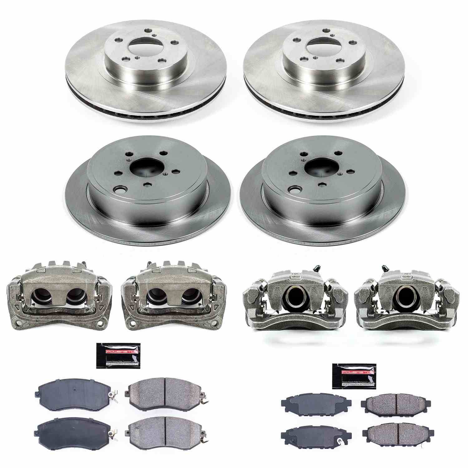 PowerStop Power Stop 13-16 Subaru BRZ Autospecialty Kit w/ Calipers - Front and Rear KCOE6112