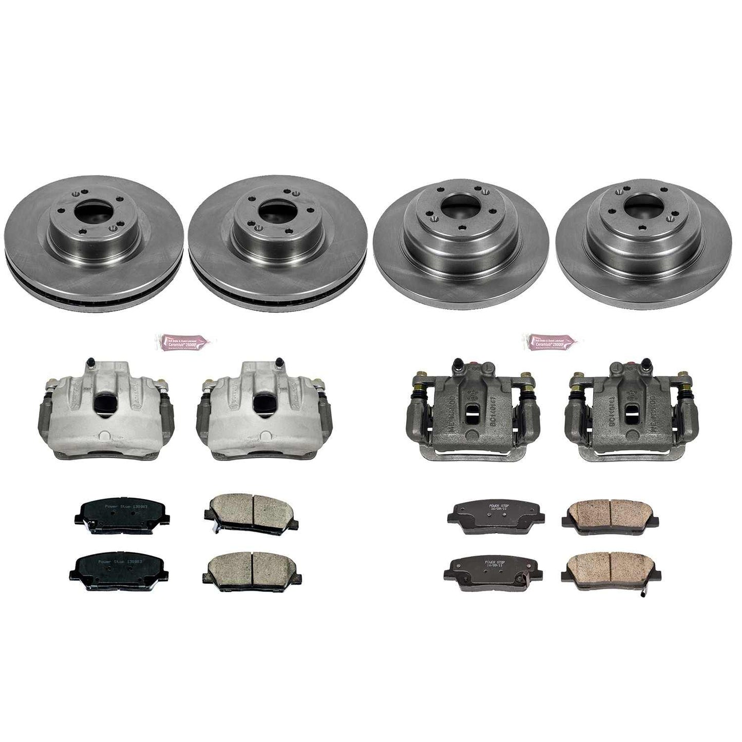 PowerStop Power Stop 10-16 Hyundai Genesis Coupe Autospecialty Kit w/ Calipers - Front and Rear KCOE6170