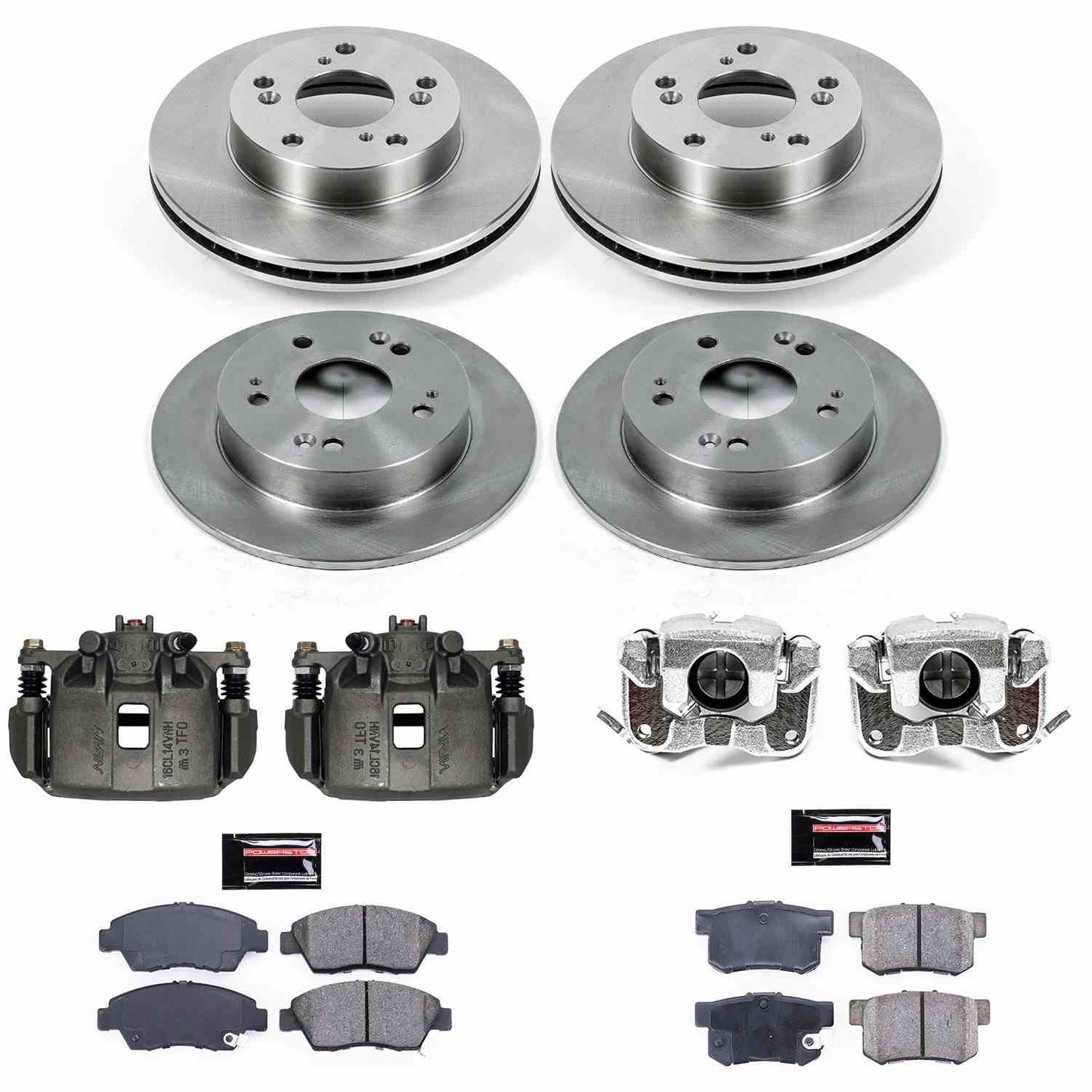 PowerStop Power Stop 13-15 Acura ILX Autospecialty Kit w/ Calipers - Front and Rear KCOE6318