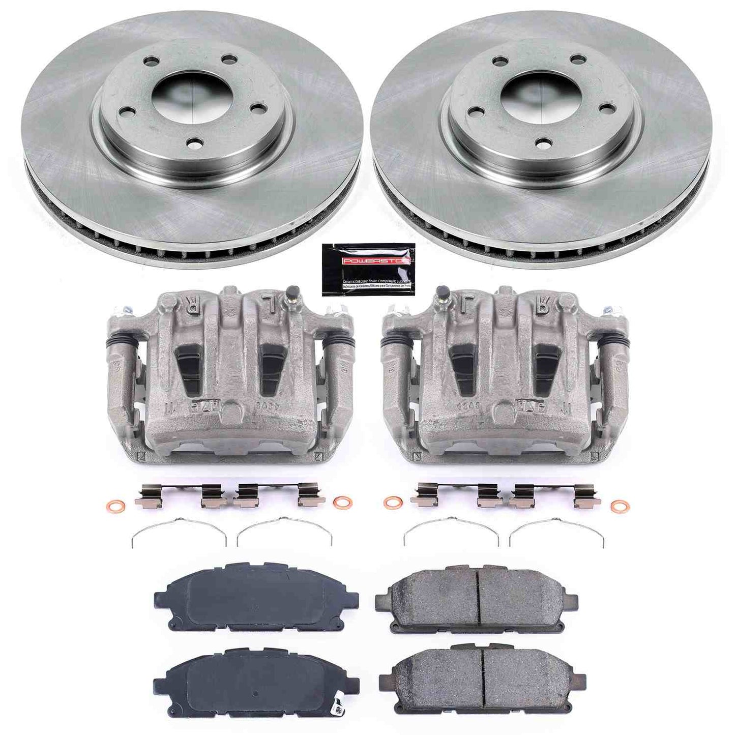 PowerStop Power Stop 11-17 Nissan Quest Front Autospecialty Brake Kit w/Calipers KCOE6360