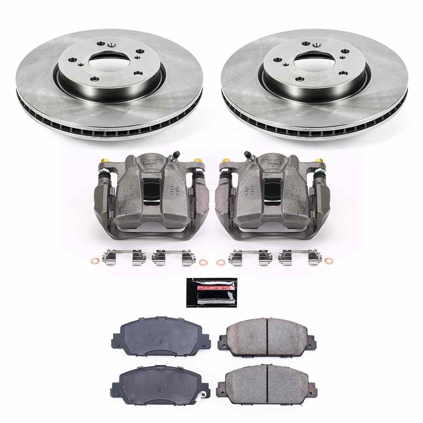 PowerStop Power Stop 13-18 Honda Accord Front Autospecialty Brake Kit w/Calipers KCOE6515A