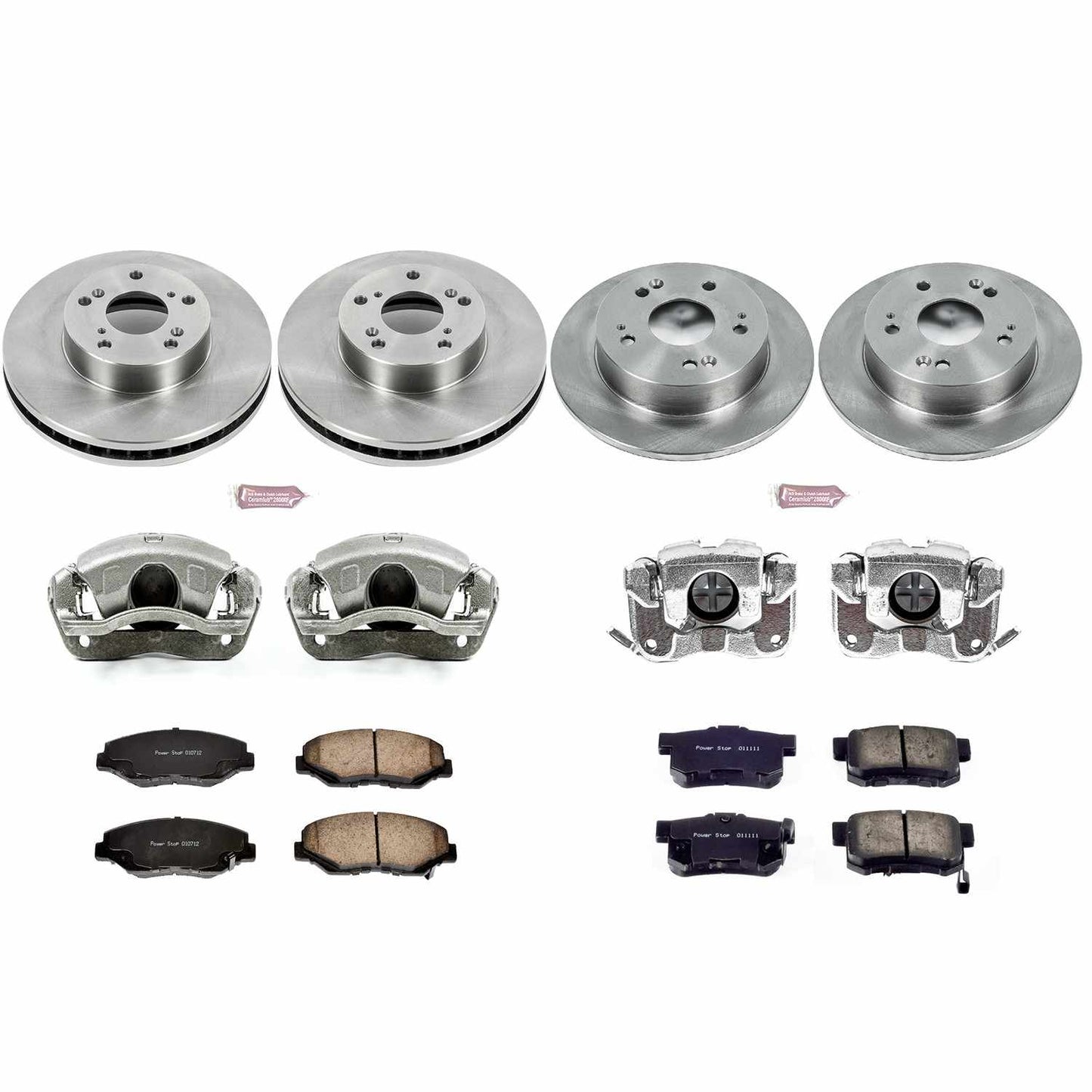 PowerStop Power Stop 14-15 Acura ILX Autospecialty Kit w/ Calipers - Front and Rear KCOE6781