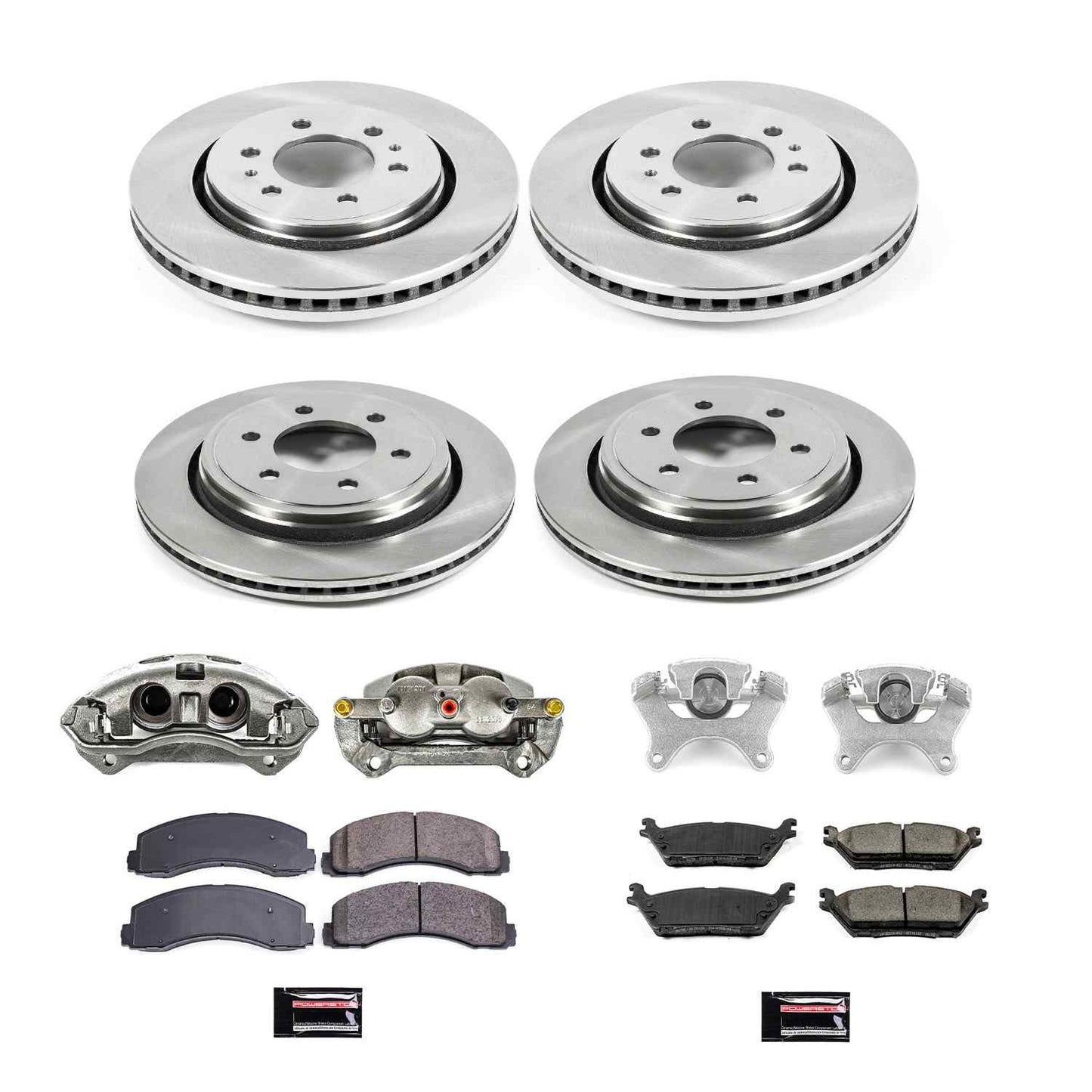PowerStop Power Stop 15-17 Ford F-150 Autospecialty Kit w/ Calipers - Front and Rear KCOE6803