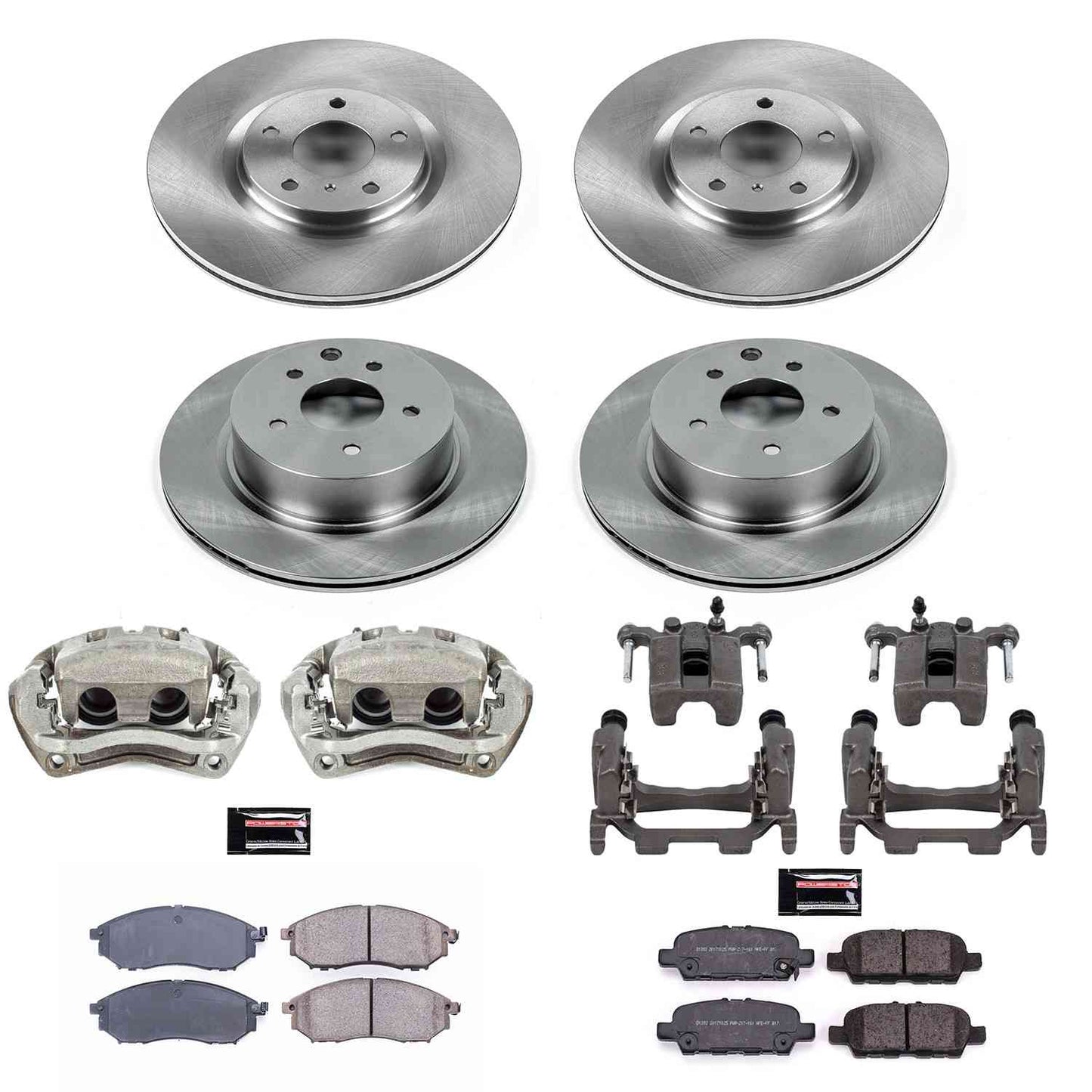 PowerStop Power Stop 18-19 Nissan 370Z Autospecialty Kit w/ Calipers - Front and Rear KCOE8060