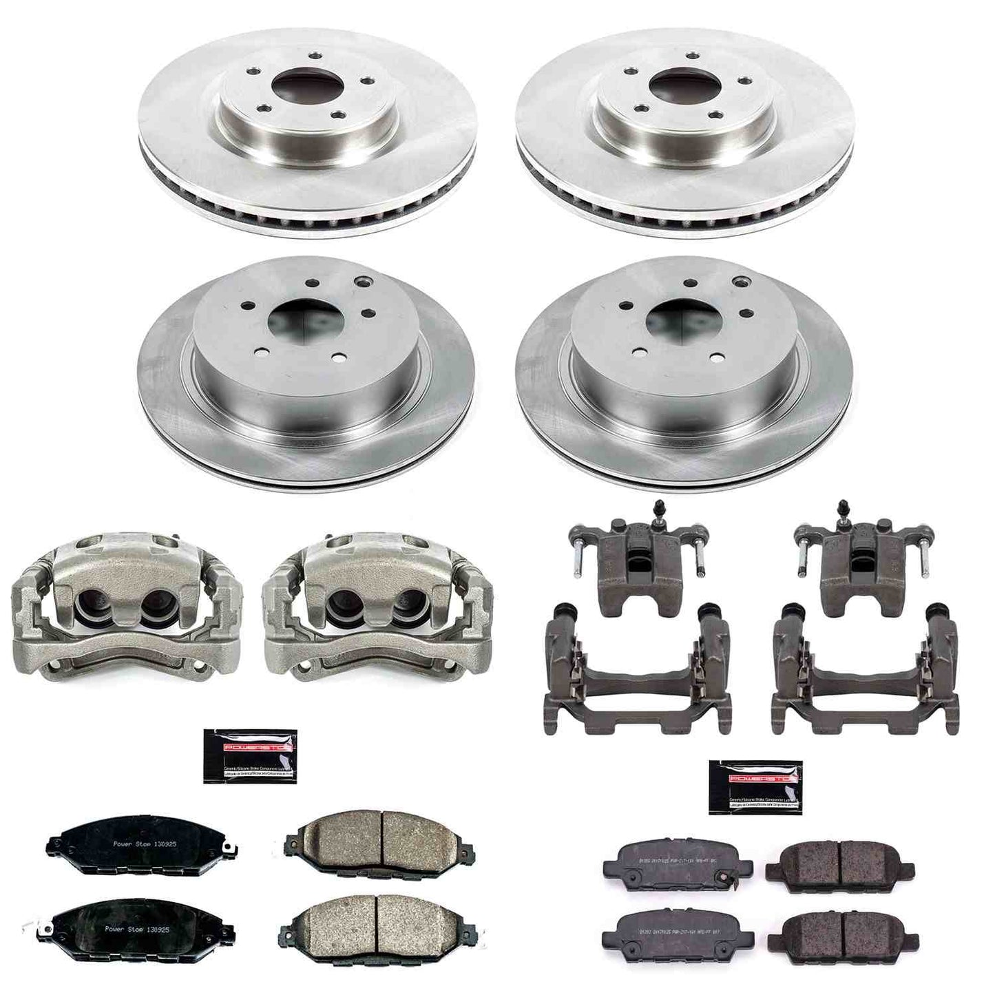 PowerStop Power Stop 2019 Infiniti QX60 Autospecialty Kit w/ Calipers - Front and Rear KCOE8347