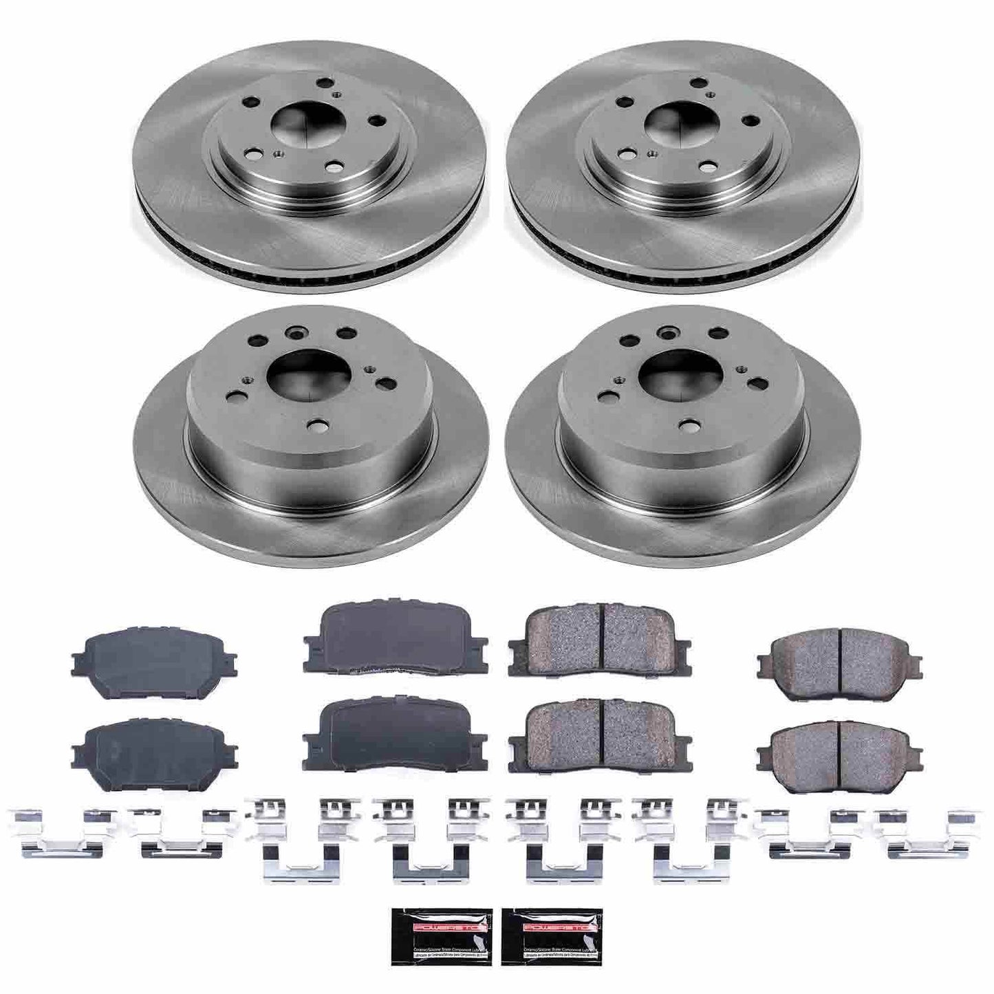PowerStop Power Stop 02-04 Toyota Camry Front & Rear Autospecialty Brake Kit KOE1145