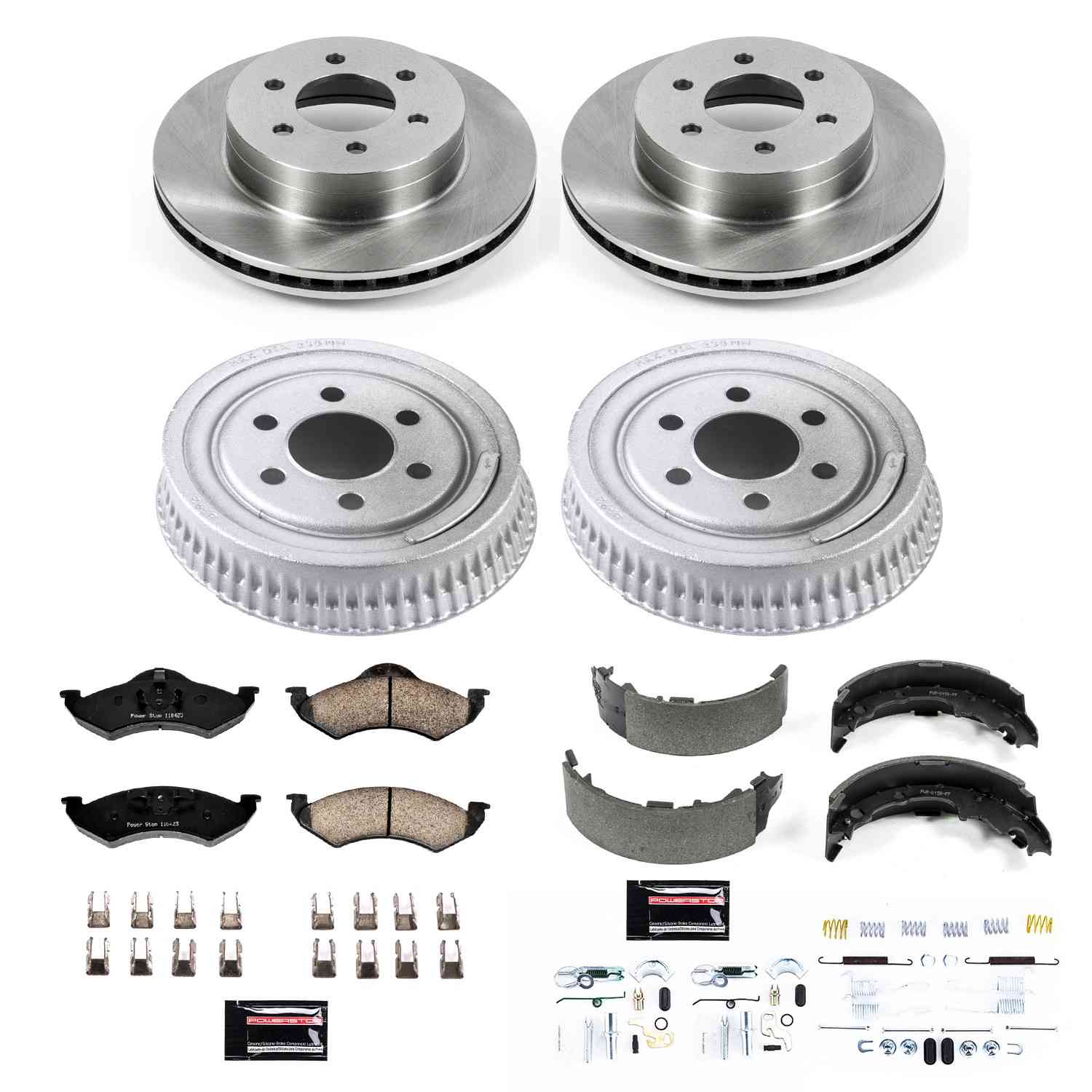 PowerStop Power Stop 00-02 Dodge Dakota Front & Rear Autospecialty Brake Kit KOE15072DK