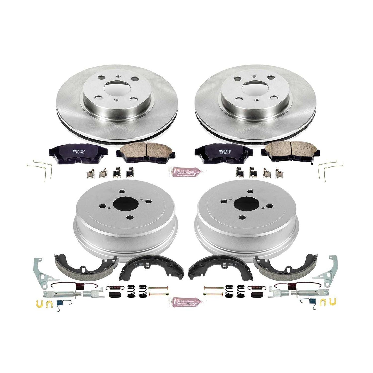 PowerStop Power Stop 93-97 Toyota Corolla Front & Rear Autospecialty Brake Kit KOE15079DK