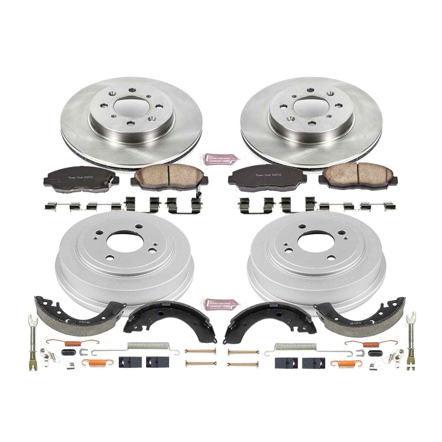 PowerStop Power Stop 96-00 Honda Civic Coupe Front & Rear Autospecialty Brake Kit KOE15086DK