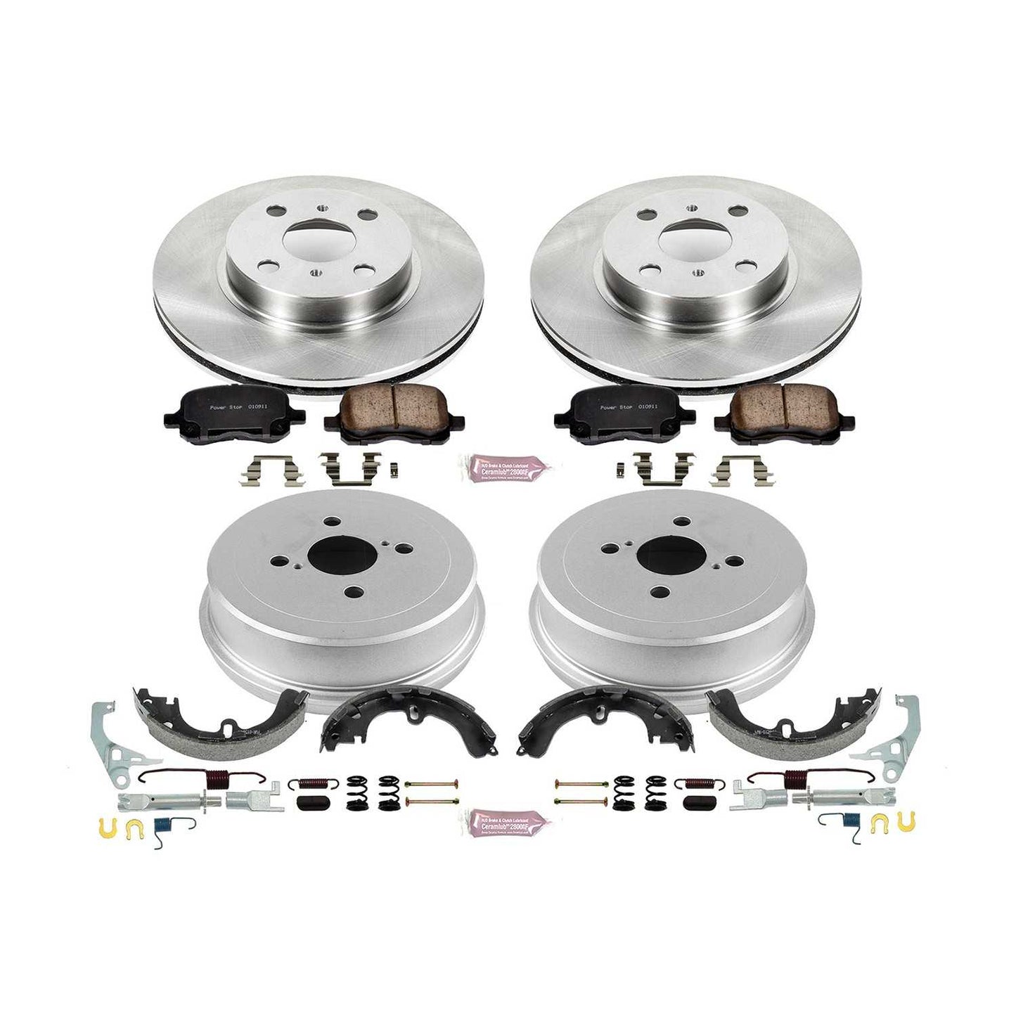 PowerStop Power Stop 00-02 Toyota Corolla Front & Rear Autospecialty Brake Kit KOE15197DK