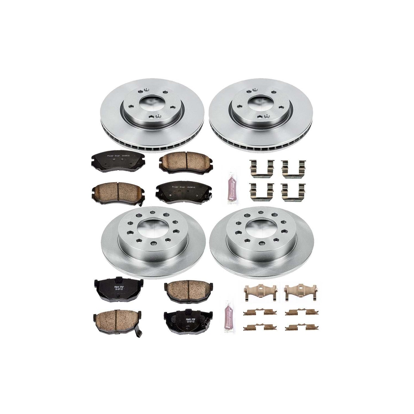 PowerStop Power Stop 03-08 Hyundai Tiburon Front & Rear Autospecialty Brake Kit KOE166