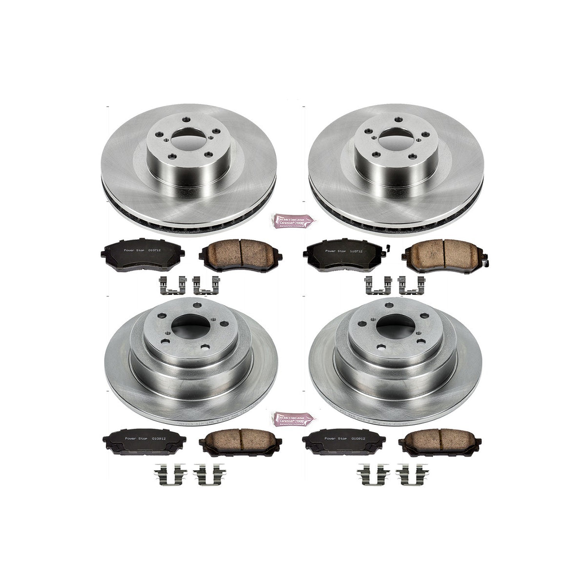 PowerStop Power Stop 05-06 Saab 9-2X Front & Rear Autospecialty Brake Kit KOE2376