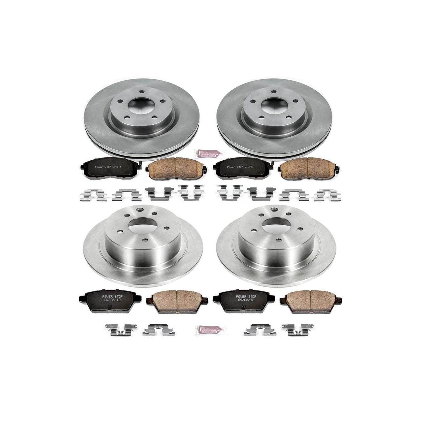 PowerStop Power Stop 10-13 Nissan Altima Front & Rear Autospecialty Brake Kit KOE242