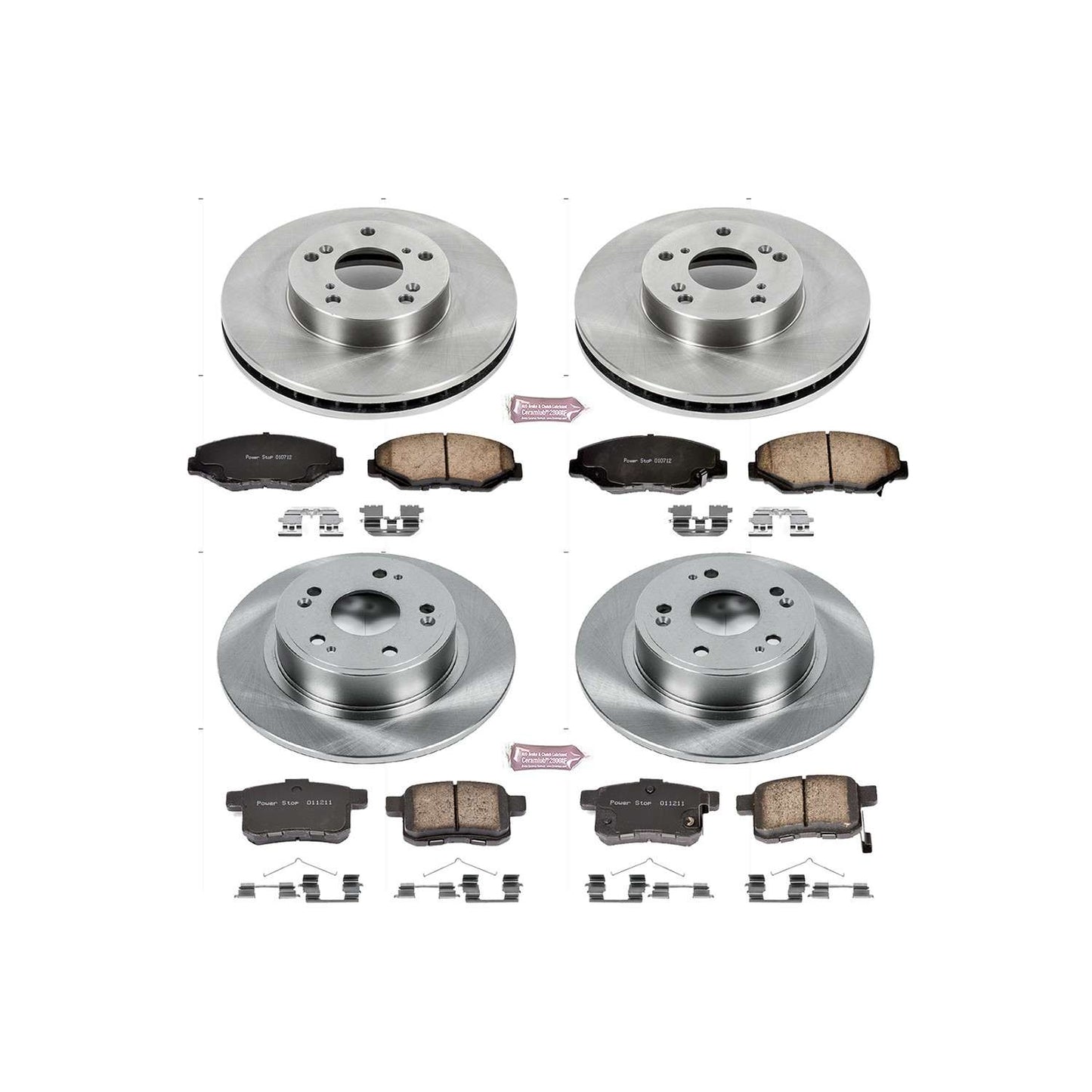 PowerStop Power Stop 08-10 Honda Accord Front & Rear Autospecialty Brake Kit KOE2744