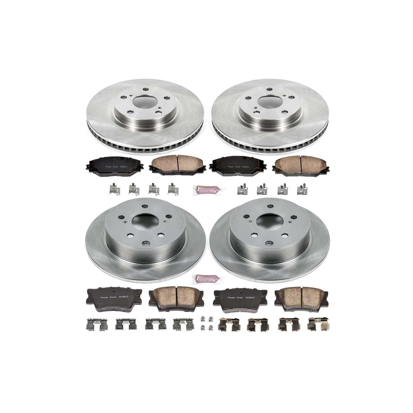 PowerStop Power Stop 09-10 Pontiac Vibe Front & Rear Autospecialty Brake Kit KOE4099