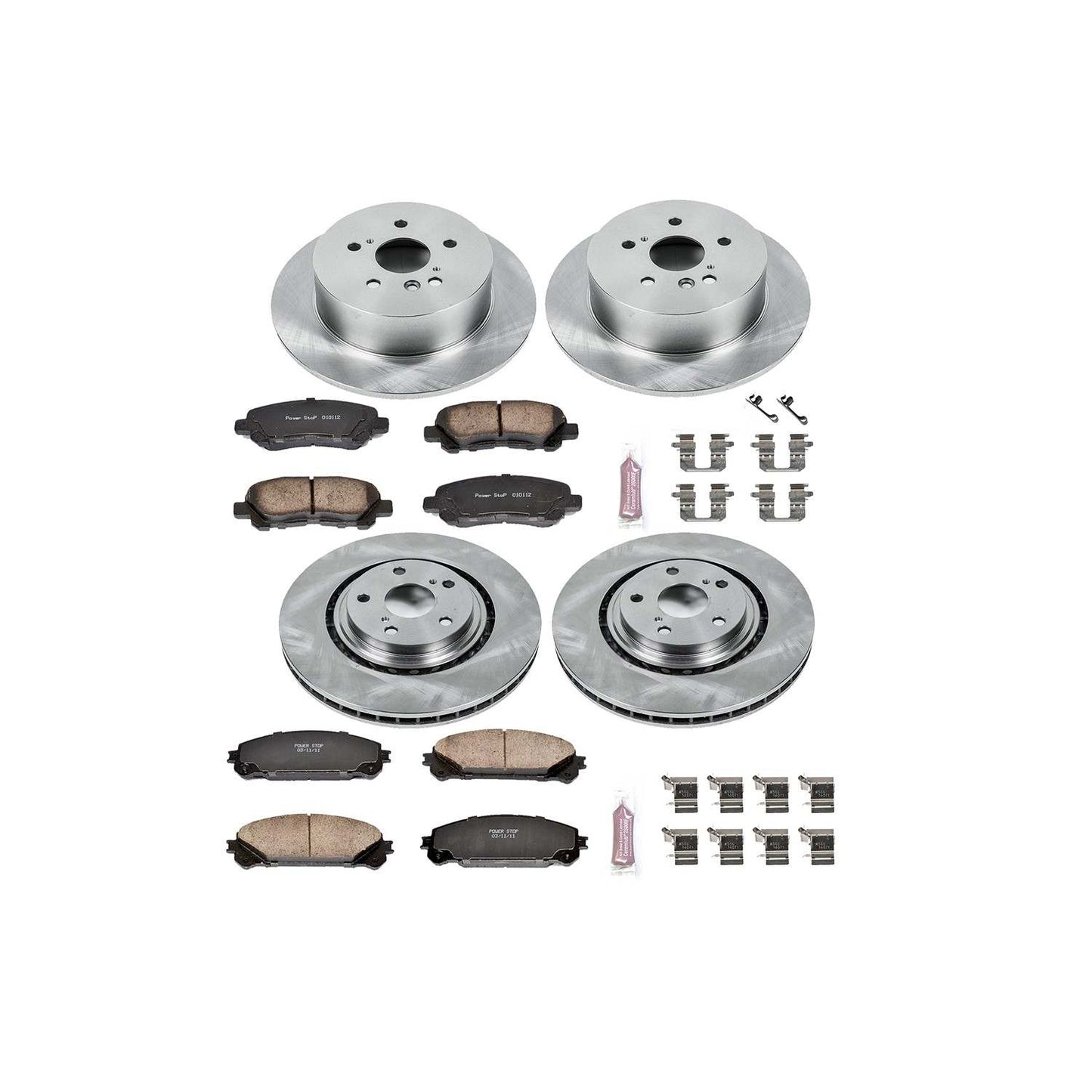 PowerStop Power Stop 08-13 Toyota Highlander Front & Rear Autospecialty Brake Kit KOE4129