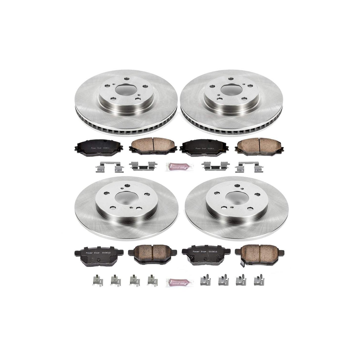 PowerStop Power Stop 09-10 Pontiac Vibe Front & Rear Autospecialty Brake Kit KOE4142